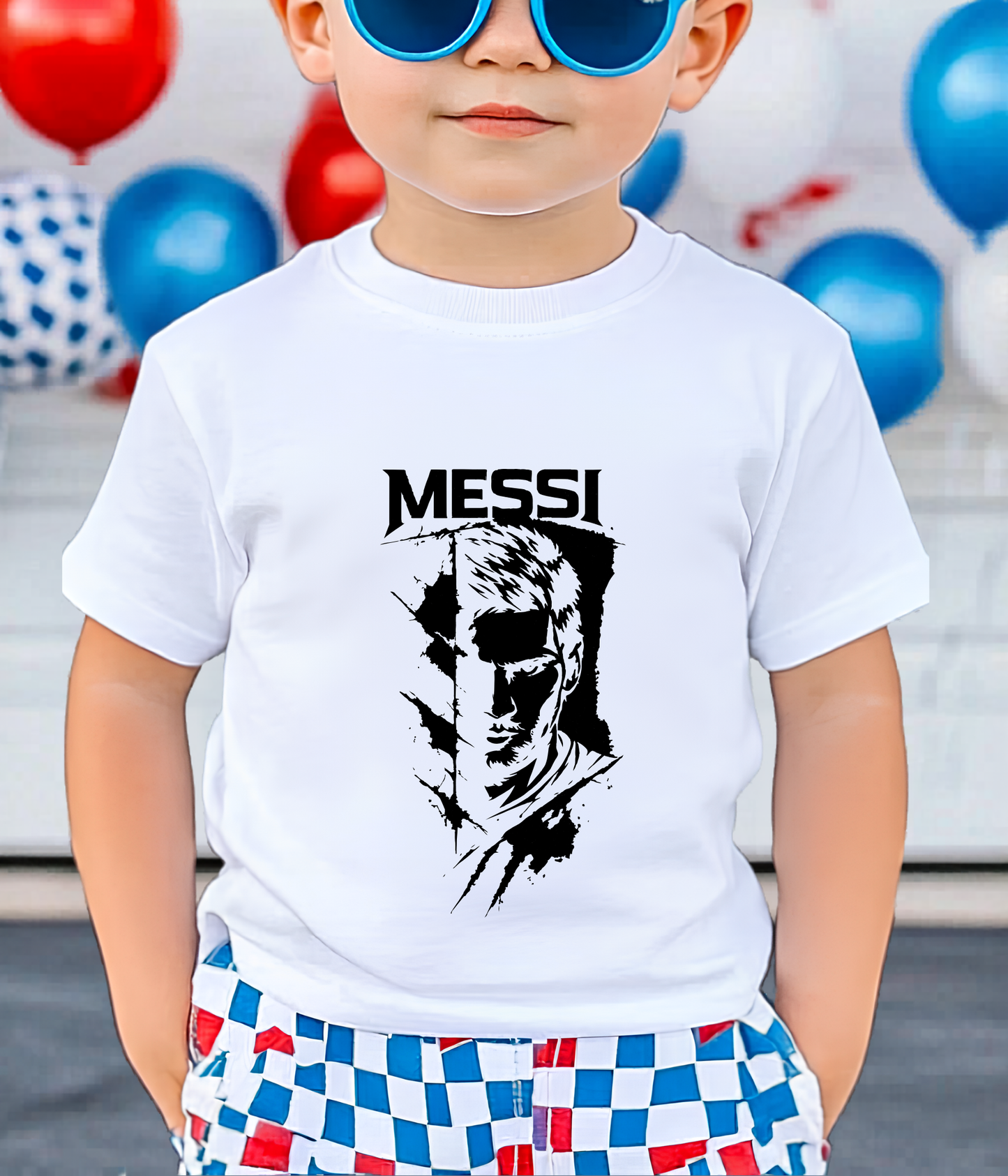 FIFA World Cup 2026 Lionel Messi Grunge Portrait Graphic Tee (physical)