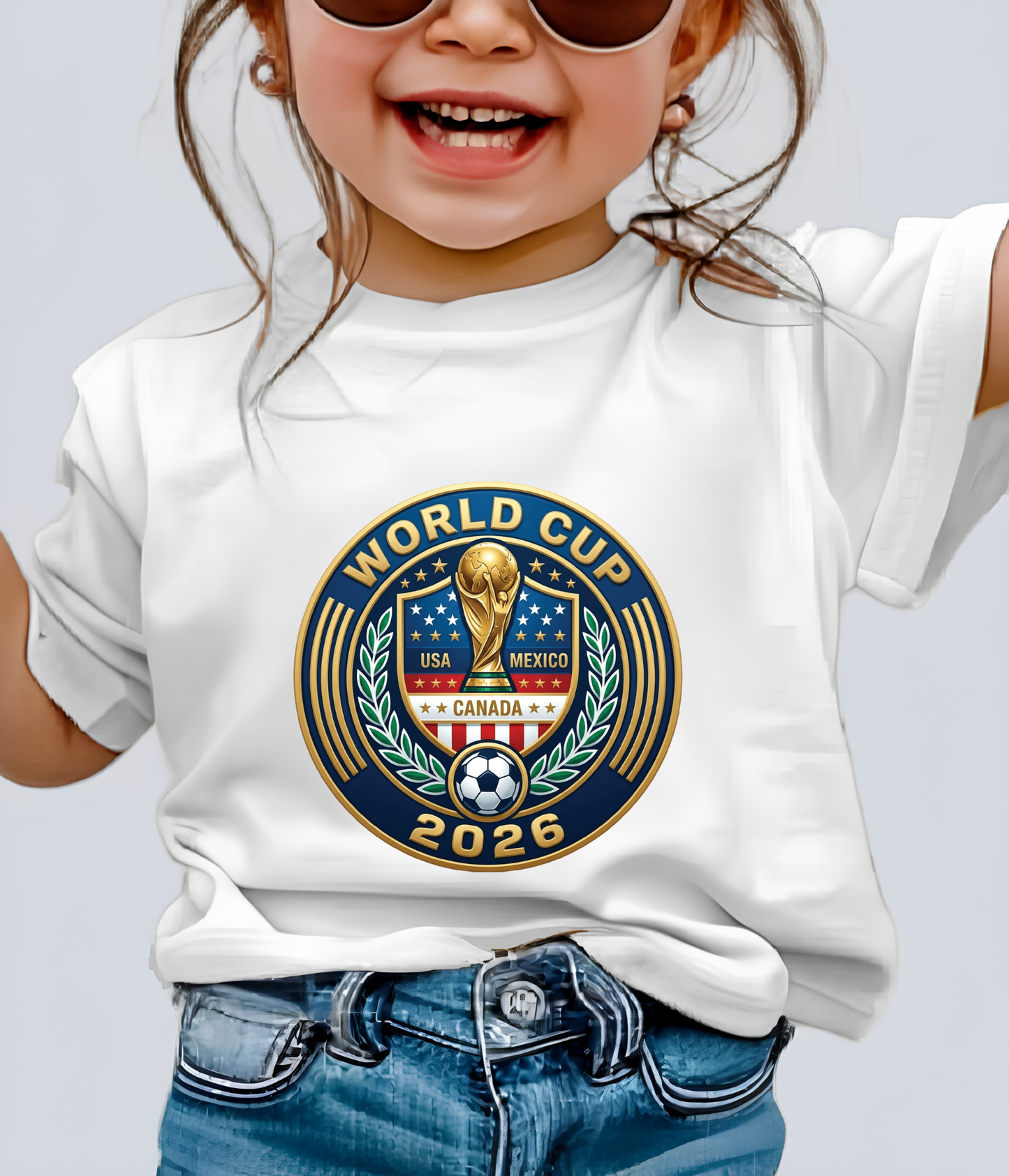 FIFA World Cup 2026 USA Mexico Canada Football Graphic T-Shirt (physical)