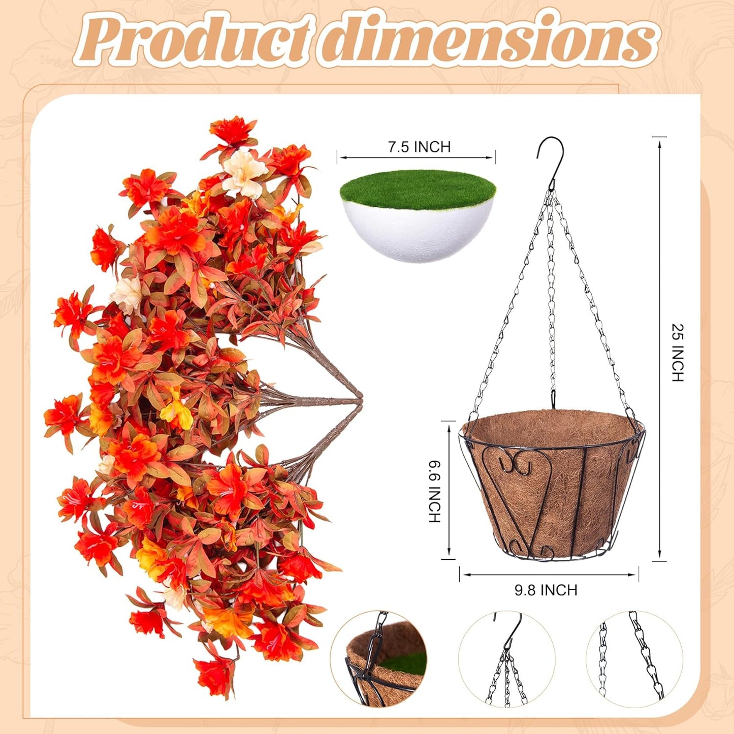 2 bundle Fall Flowers Artificial for Decoration