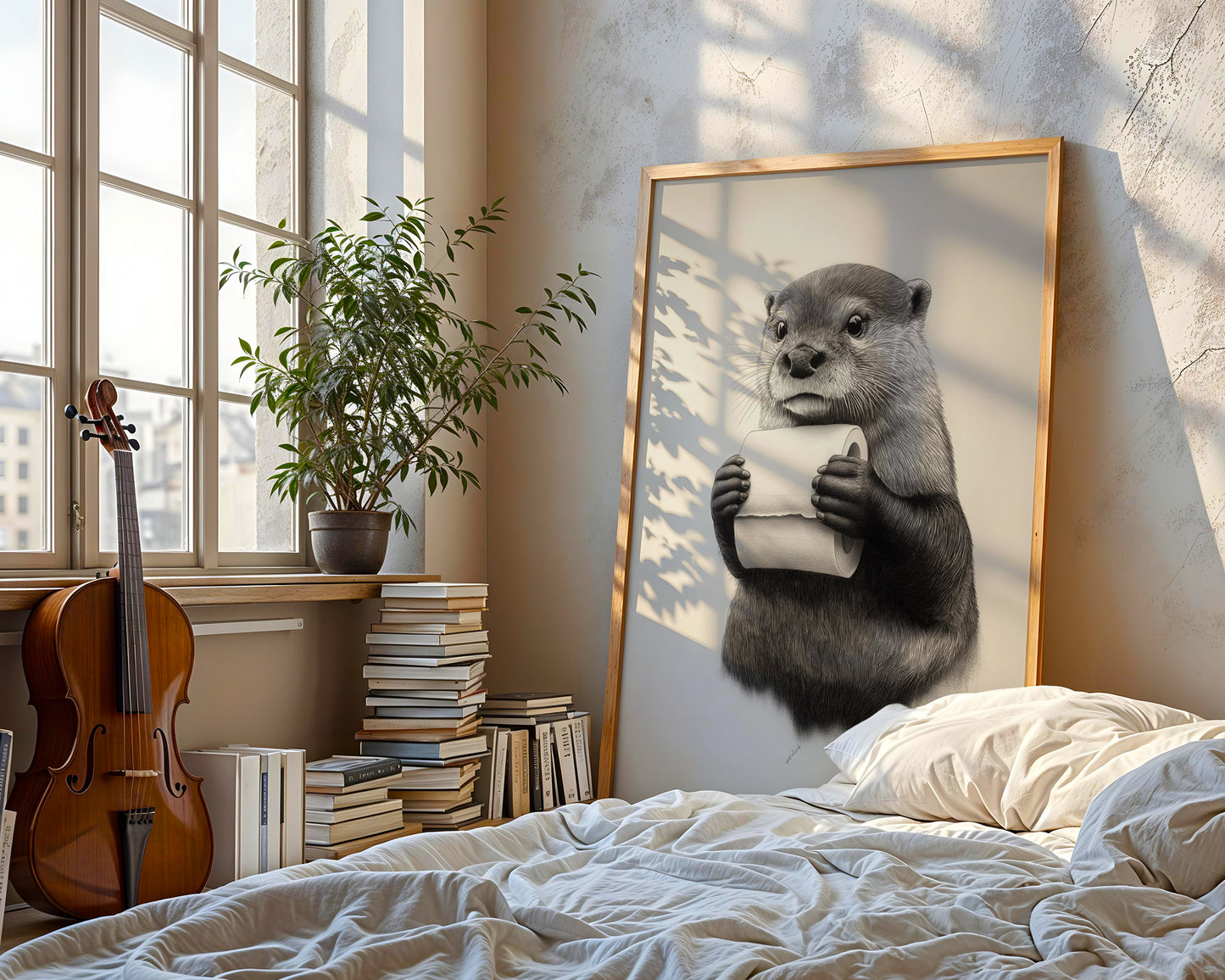 Otter Poster Animal Bathroom(Printable+Physical)