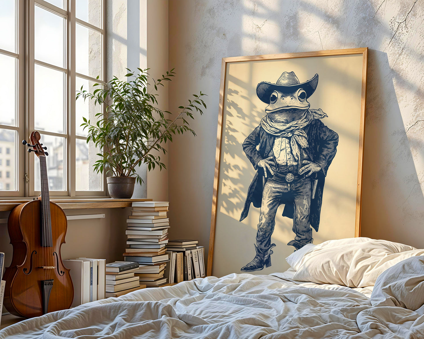 Cowboy Frog Farmer Print(Printable+Physical)