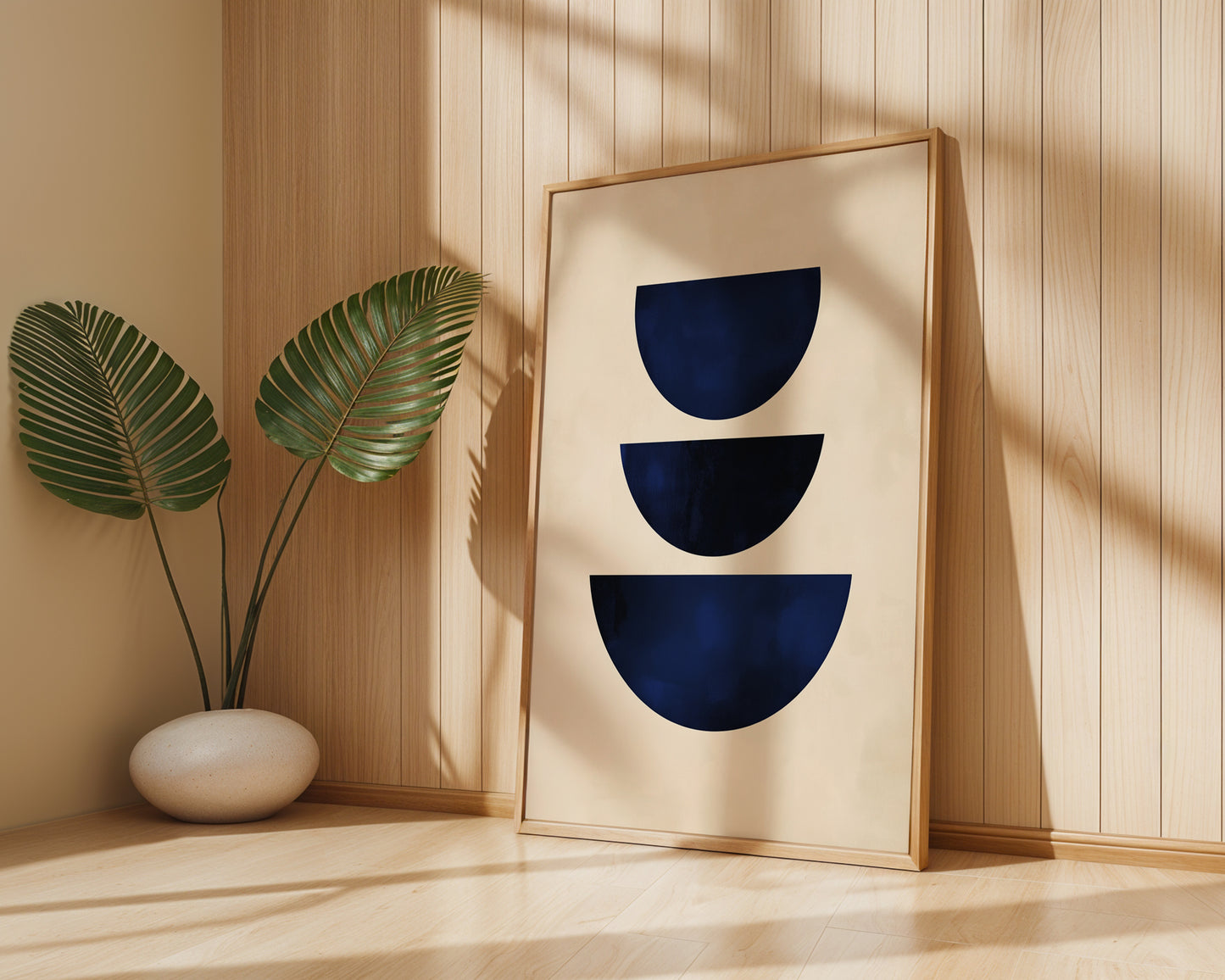 Royal Blue Minimalist Abstract Printable Wall Art(Printable+Physical)