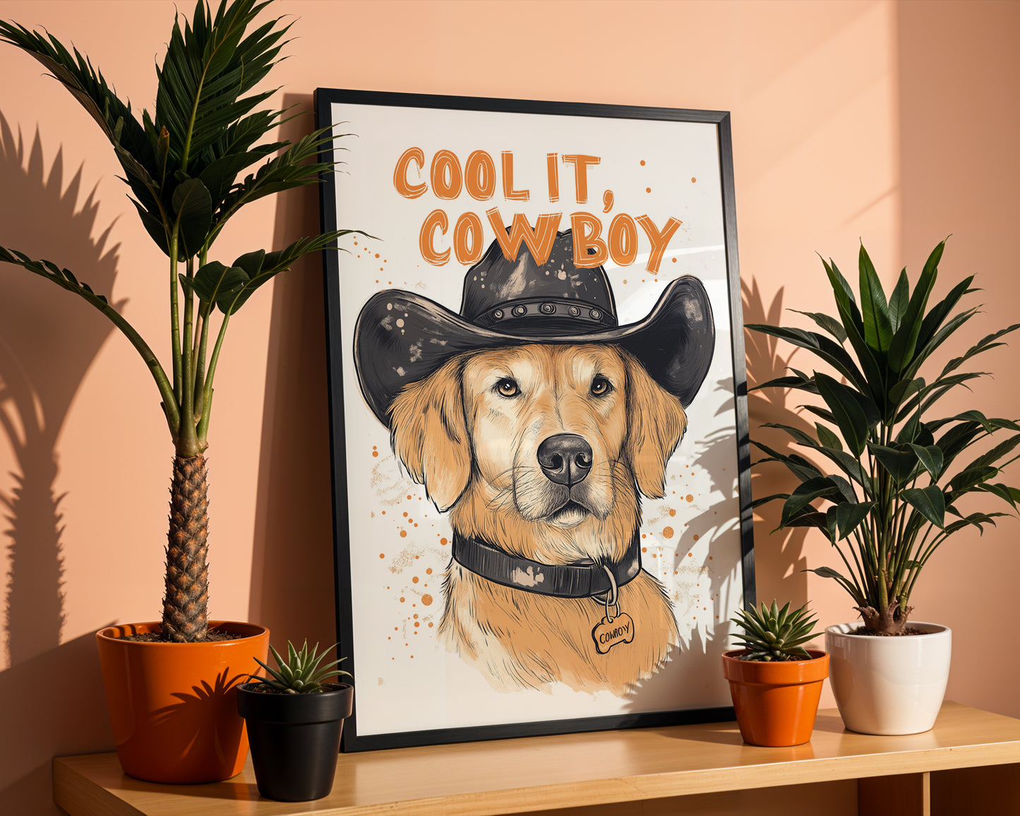 cool it cowboy dog Wal Art (Printable+Physical)