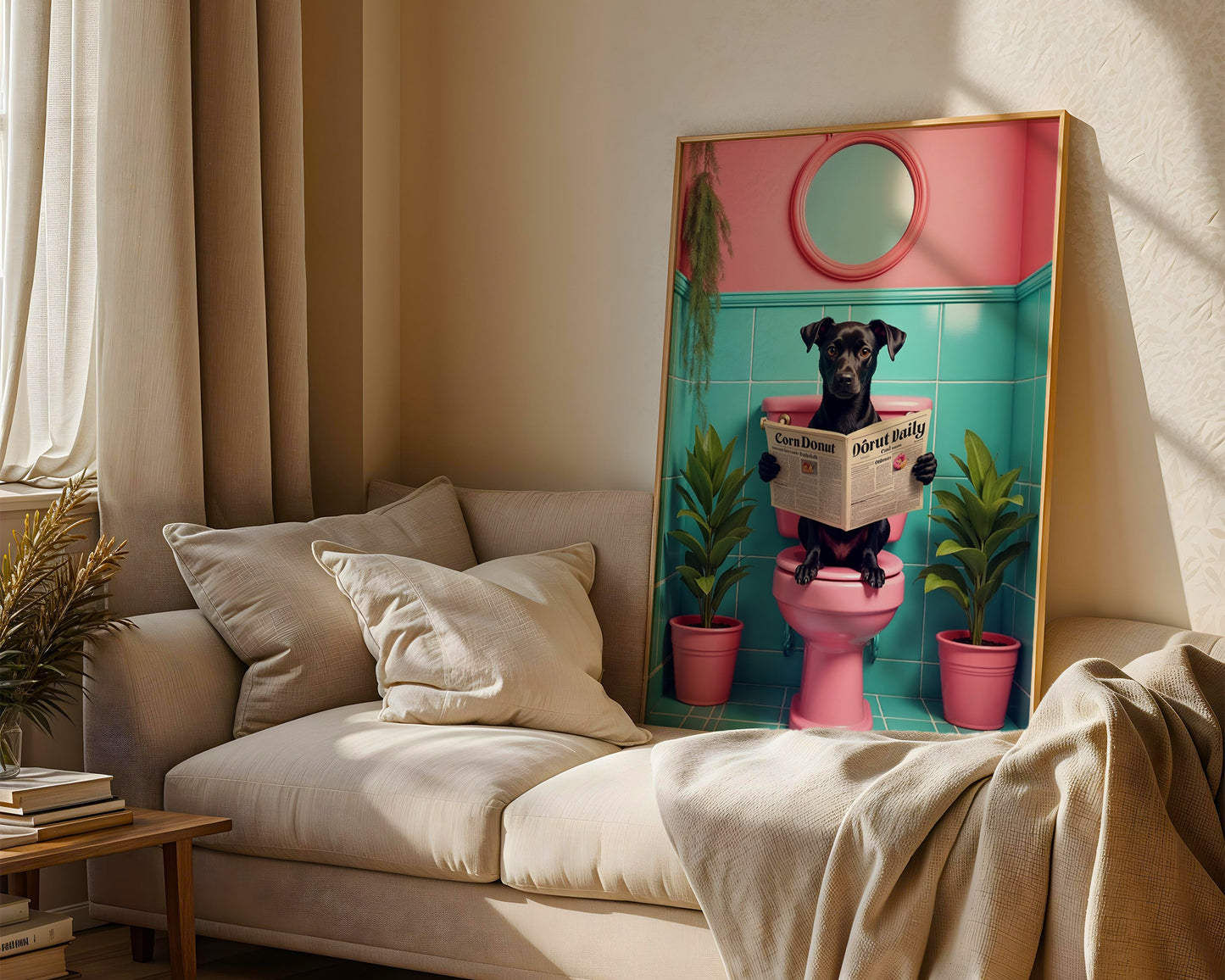 Bathroom dog Print(Printable+Physical)