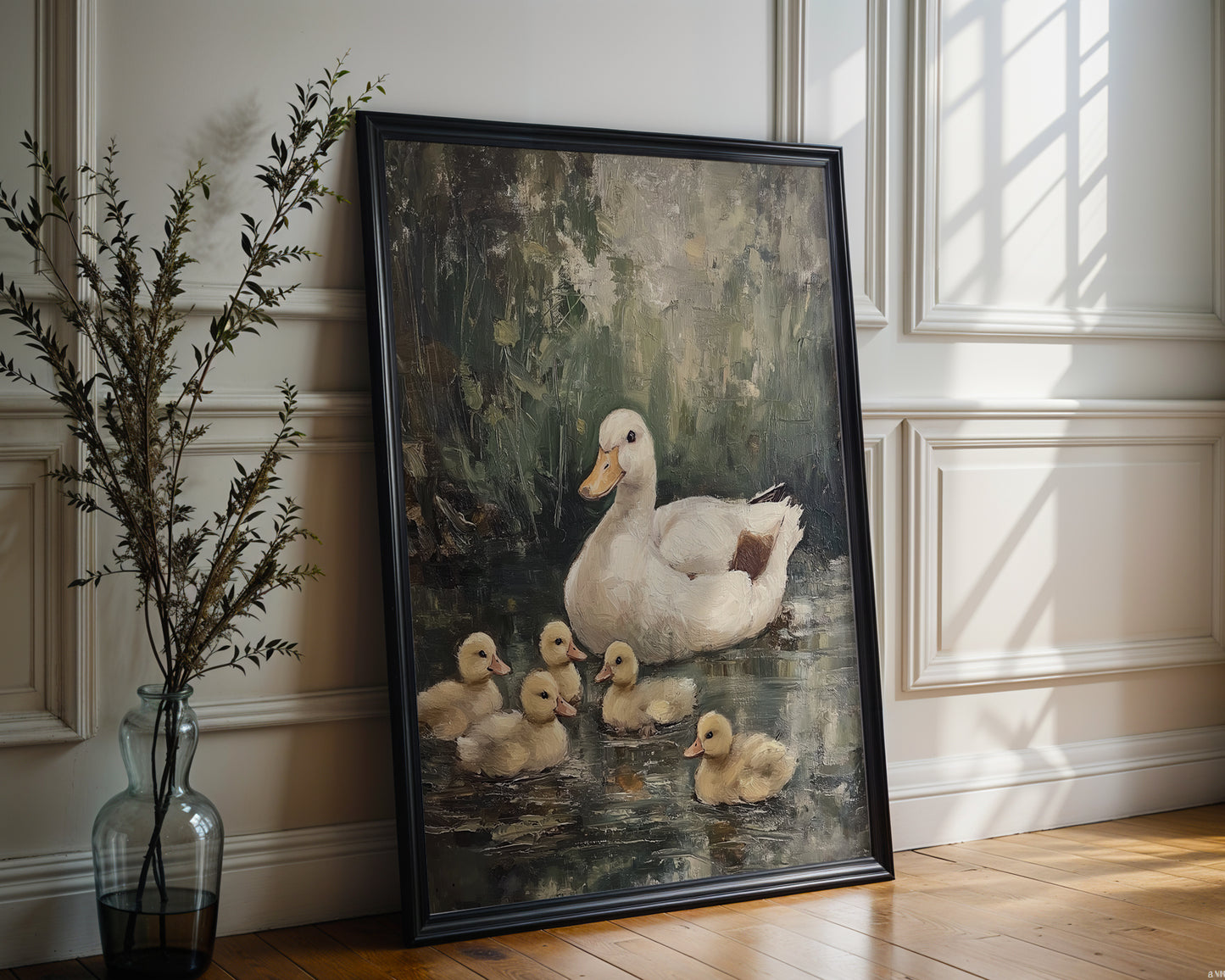 Vintage Spring Ducks Art Print(Printable+Physical)