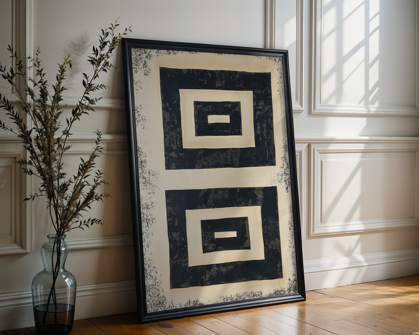 Organic Minimalist Beige and Black Printable Wall Art(Printable+Physical)