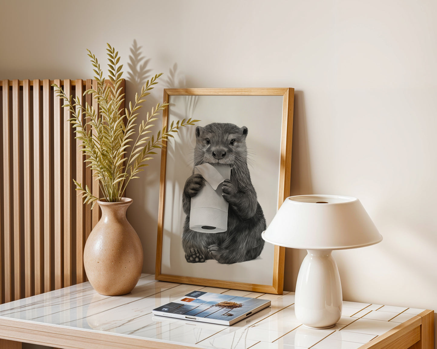 Otter Poster Animal Bathroom(Printable+Physical)