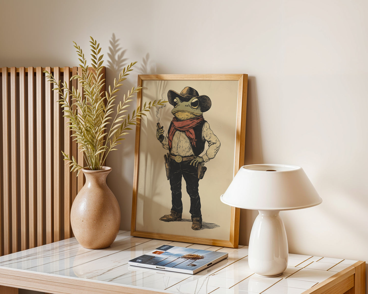 Cowboy Frog Farmer Print(Printable+Physical)