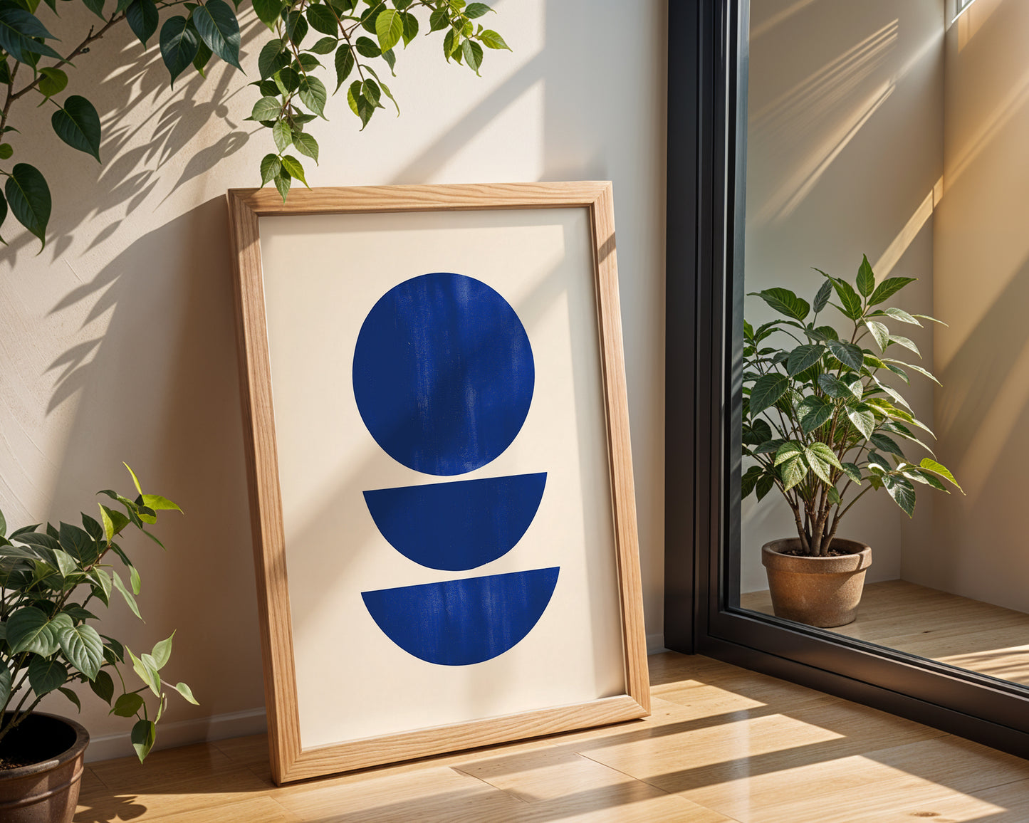 Royal Blue Minimalist Abstract Printable Wall Art(Printable+Physical)