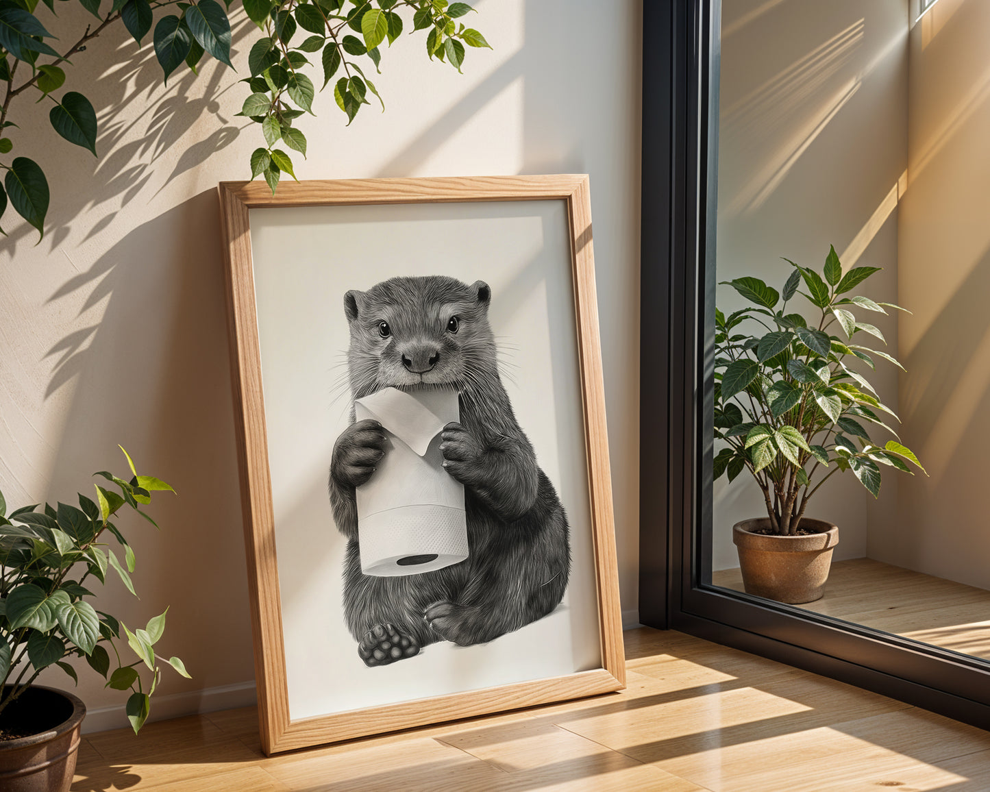 Otter Poster Animal Bathroom(Printable+Physical)