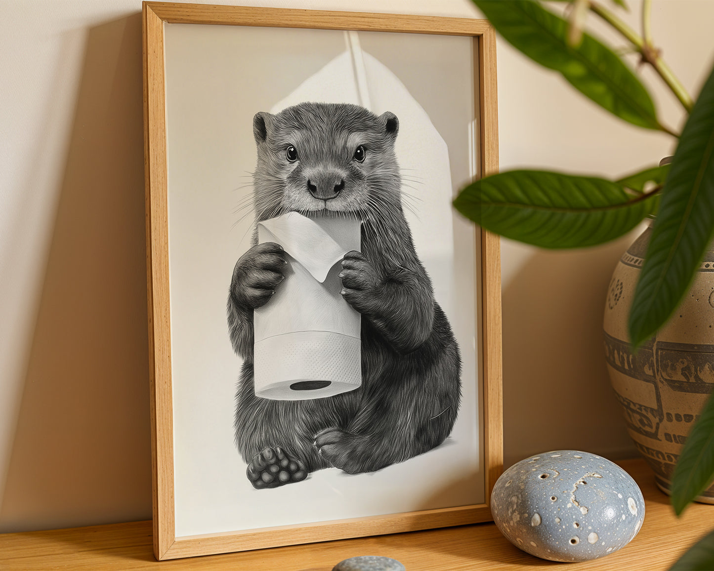 Otter Poster Animal Bathroom(Printable+Physical)