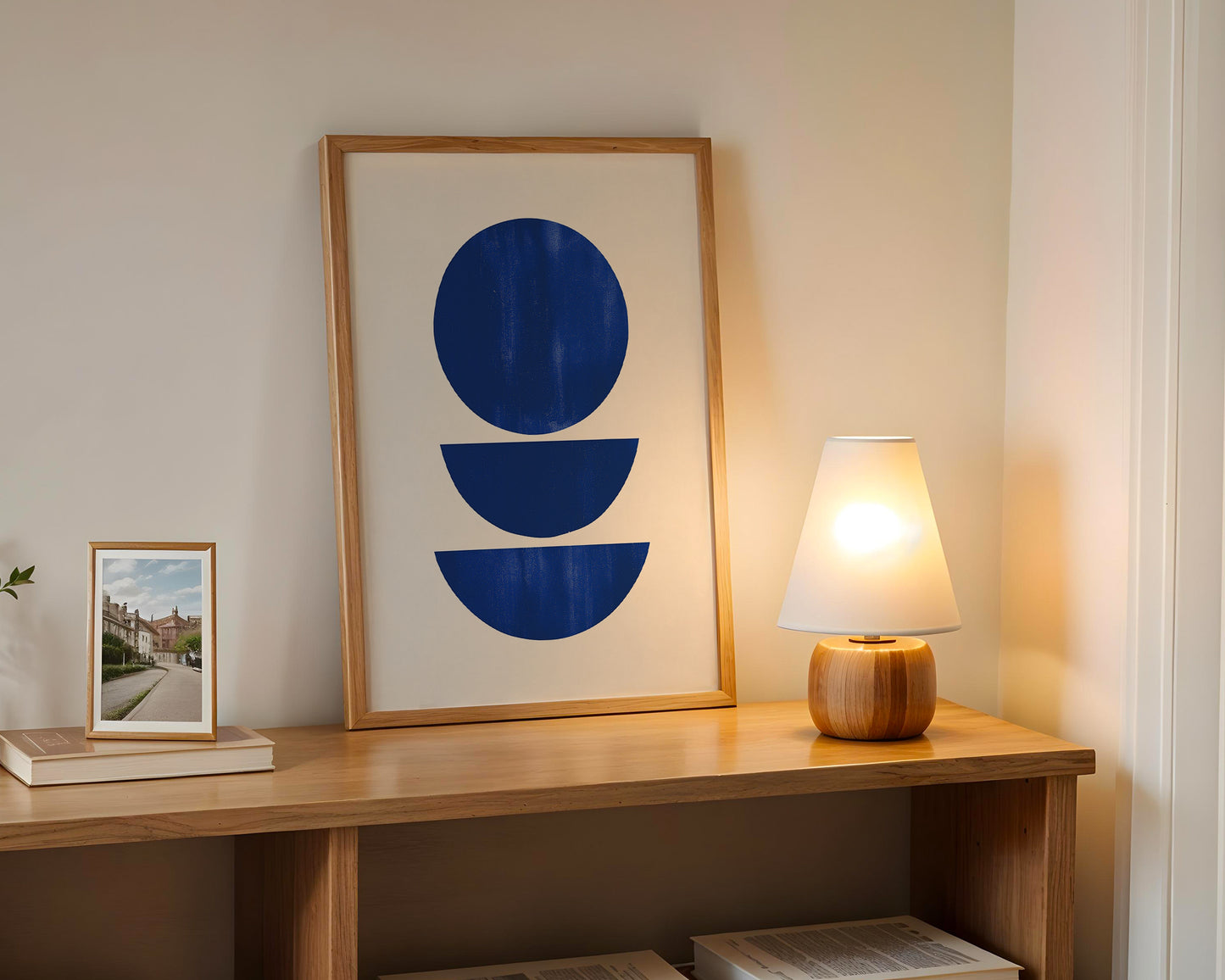 Royal Blue Minimalist Abstract Printable Wall Art(Printable+Physical)