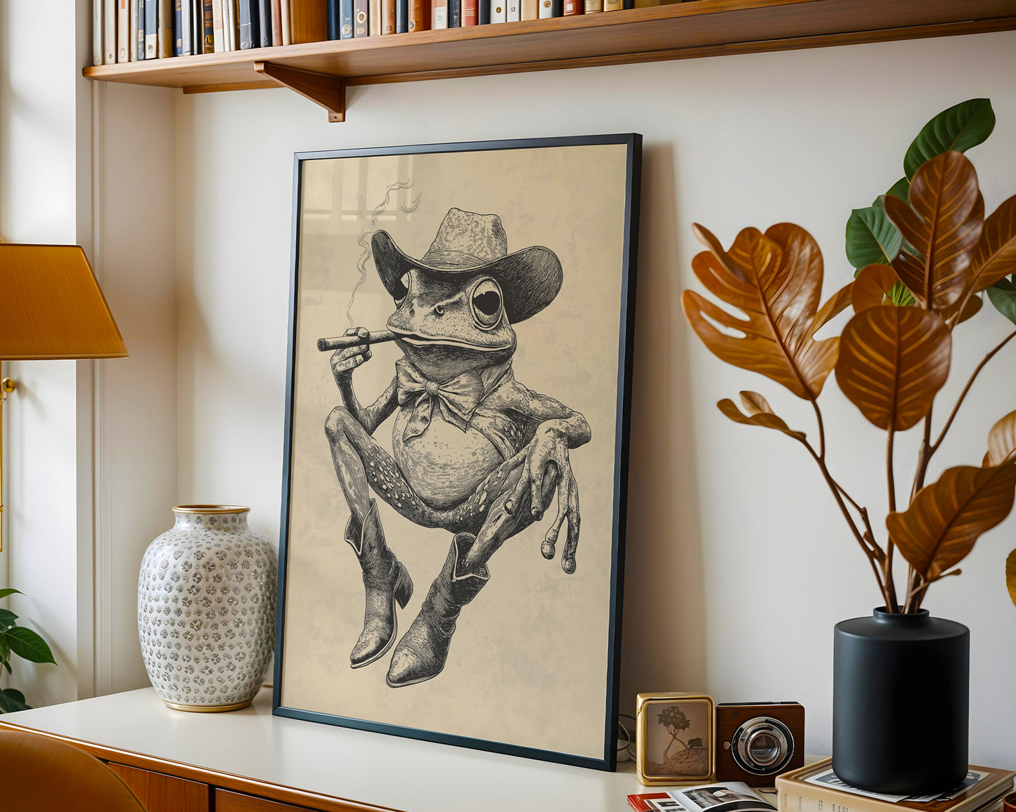 Cowboy Frog Farmer Print(Printable+Physical)