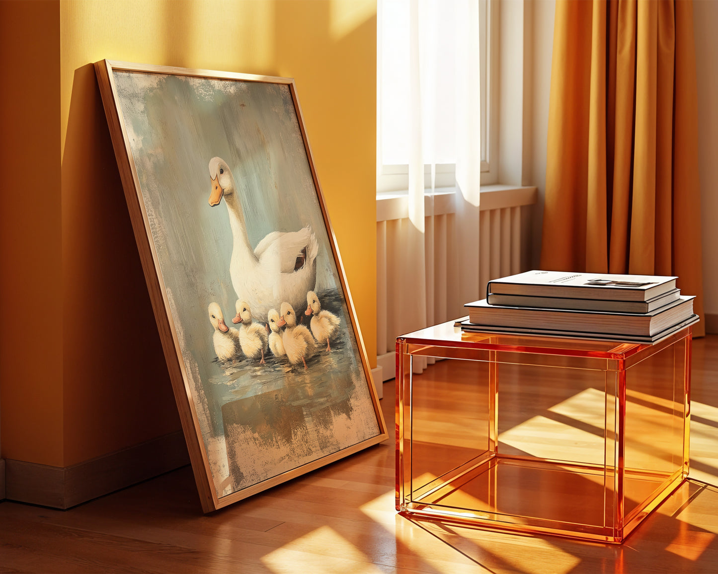 Vintage Spring Ducks Art Print(Printable+Physical)