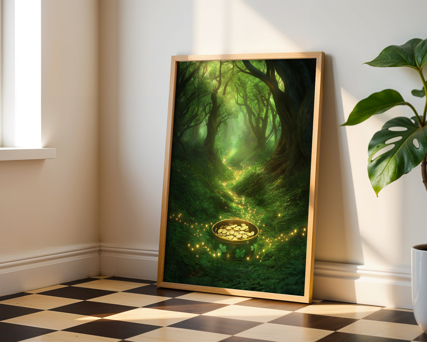 Festive St. Patricks Town Wall Art(Printable+Physical)