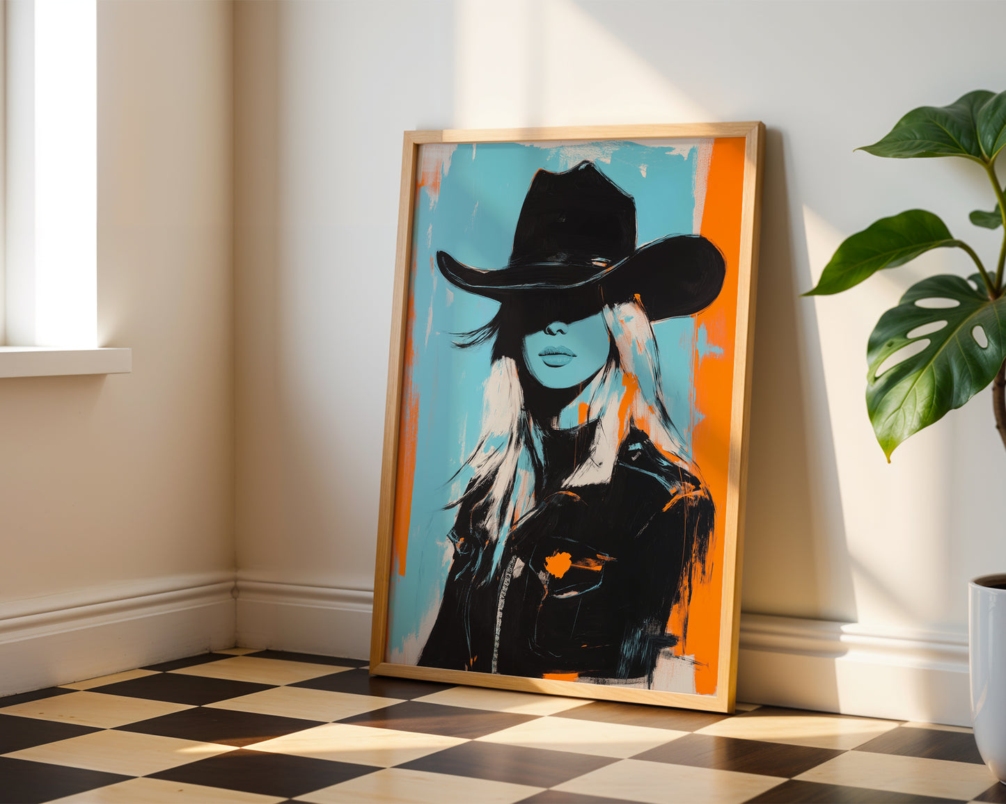 Cowgirl Painting Art Print Wall Art (Printable+Physical)
