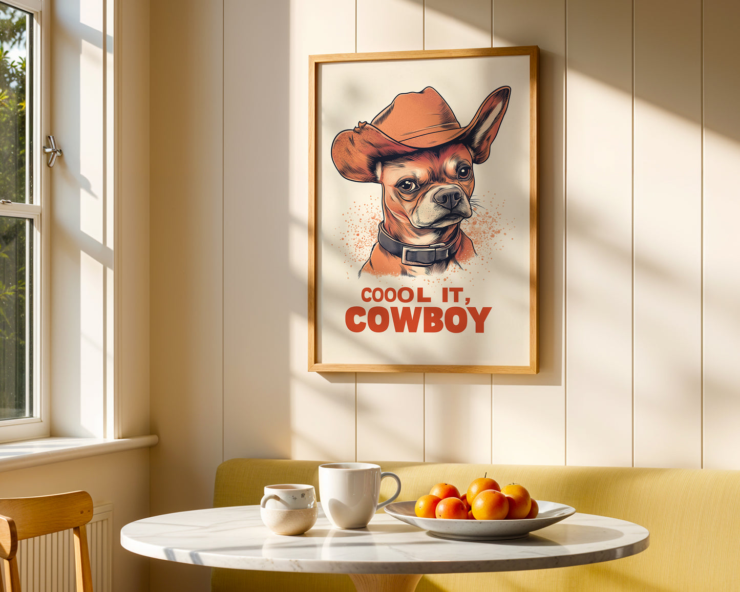 cool it cowboy dog Wall Art (Printable+Physical)