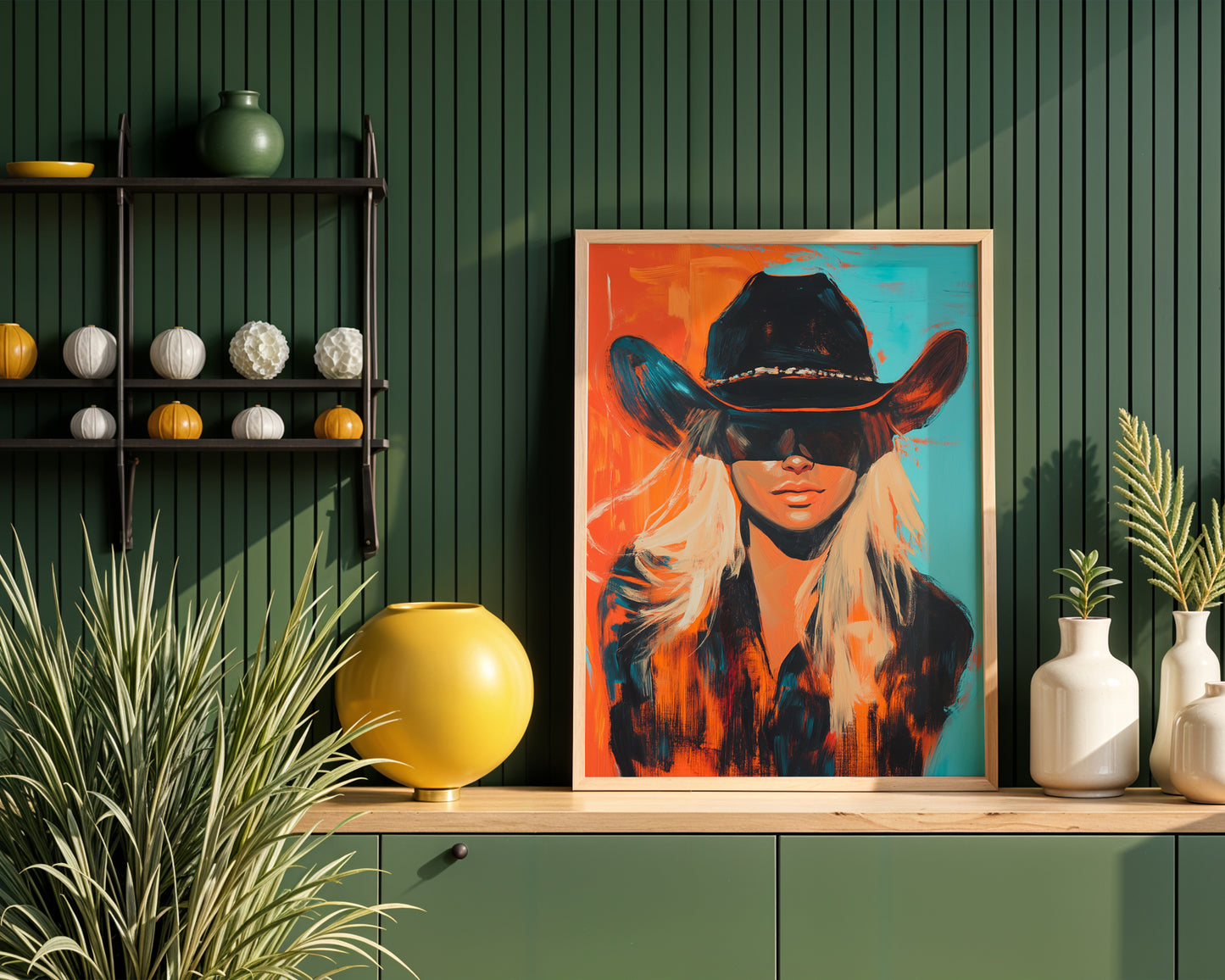 Cowgirl Painting Art Print Wall Art (Printable+Physical)