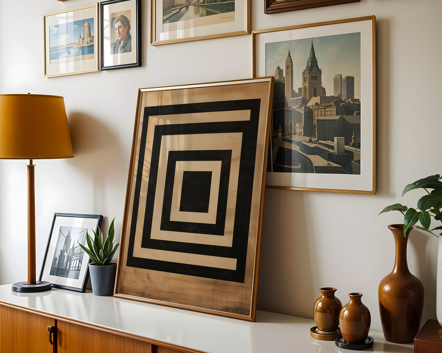 Organic Minimalist Beige and Black Printable Wall Art(Printable+Physical)