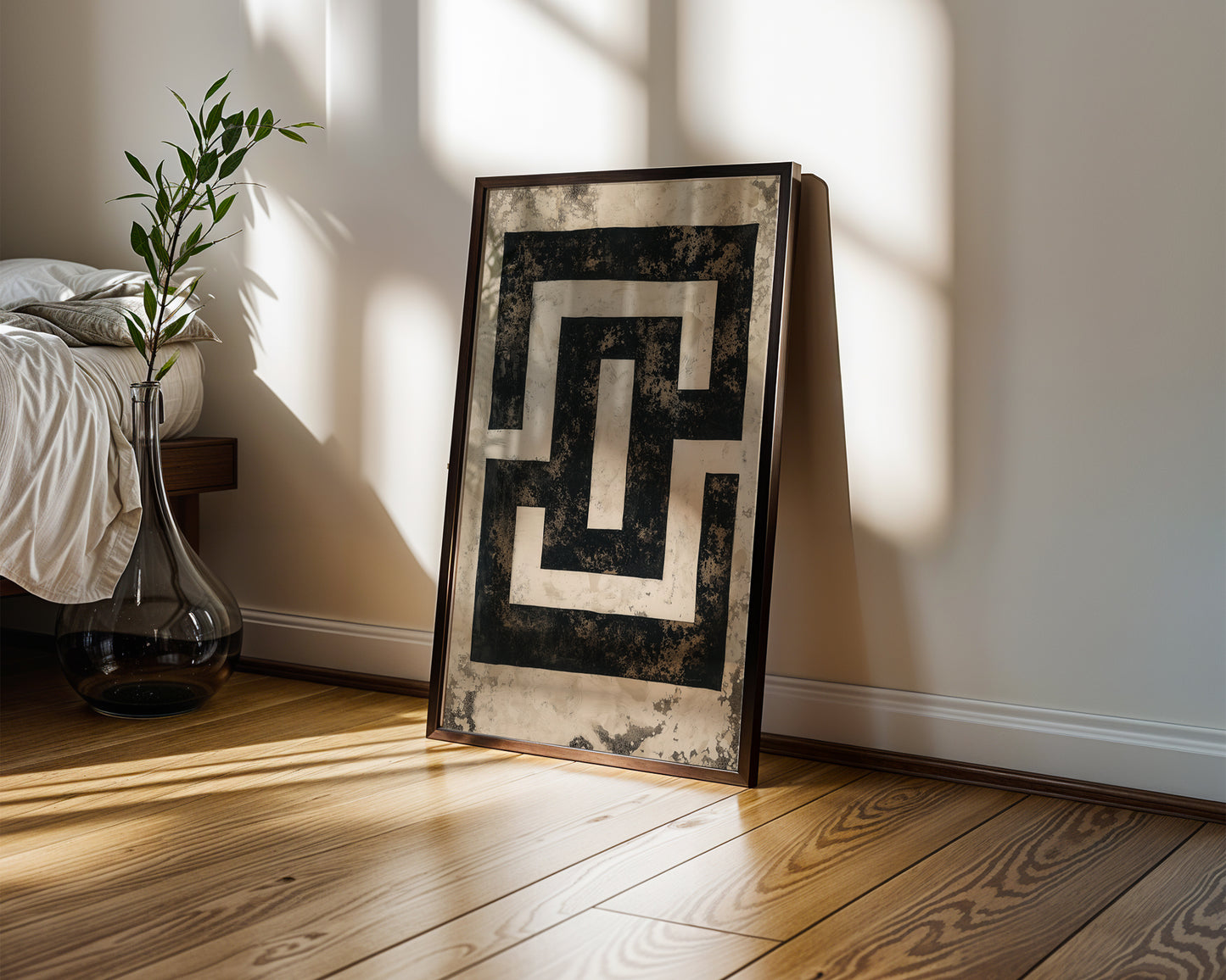 Organic Minimalist Beige and Black Printable Wall Art(Printable+Physical)