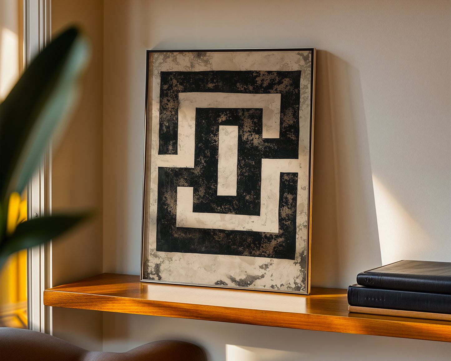 Organic Minimalist Beige and Black Printable Wall Art(Printable+Physical)