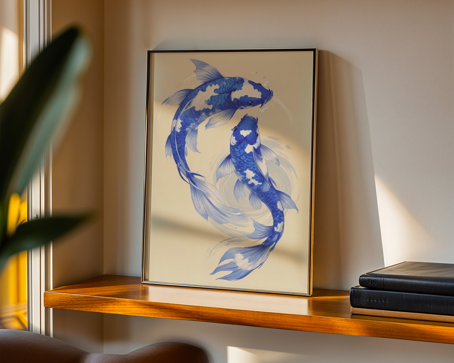Blue koi fish japanese Art Print(Printable+Physical)