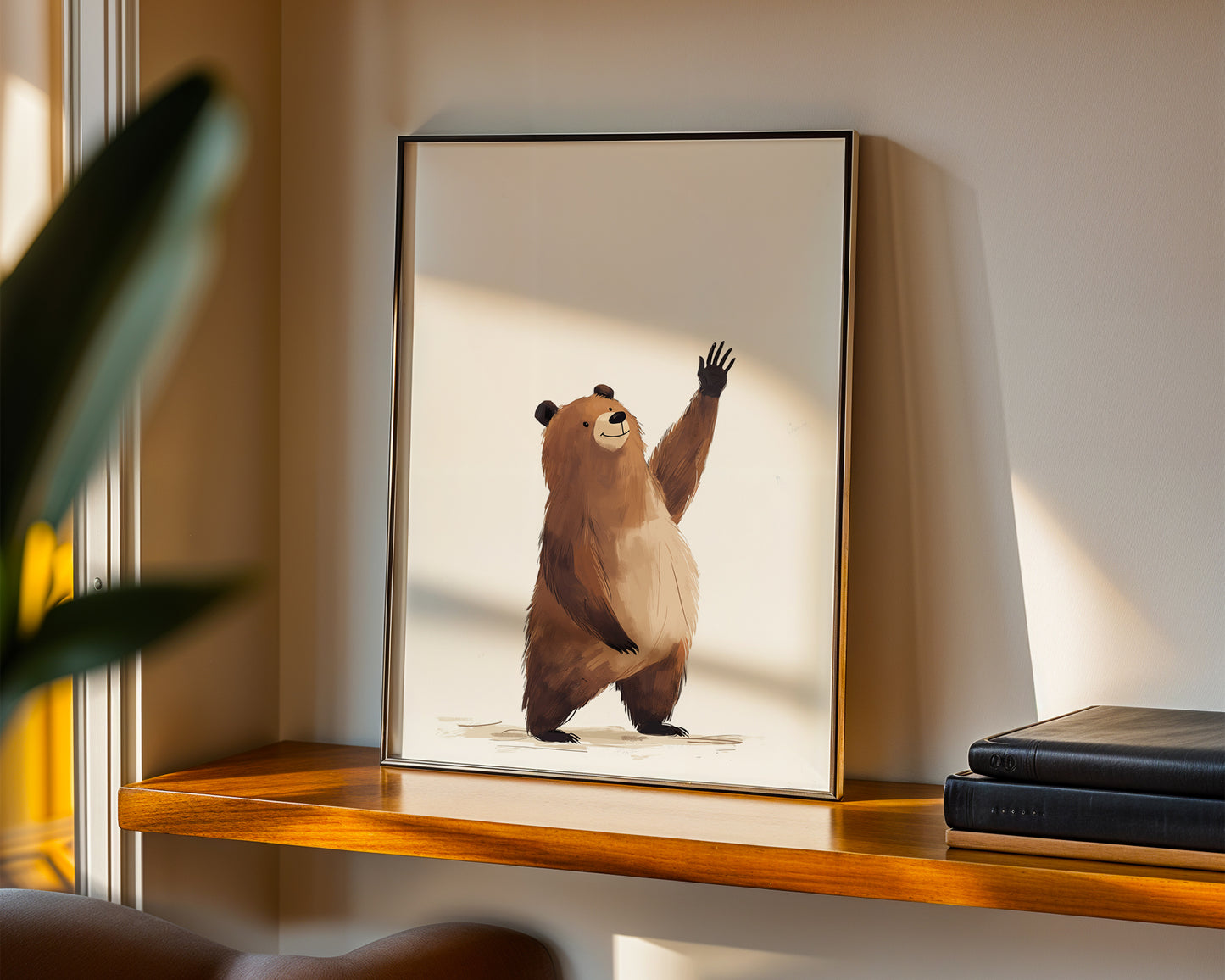 Beige Nursery Bear Wall Art(Printable+Physical)