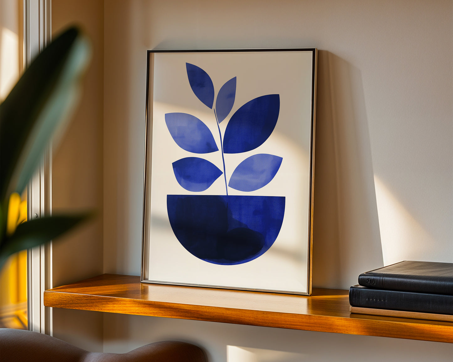 Royal Blue Minimalist Abstract Printable Wall Art(Printable+Physical)