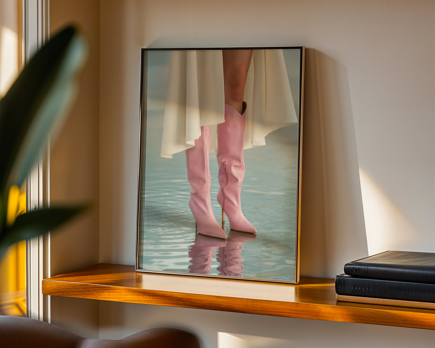 Coastal Cowgirl Boots Beachy Poster Wall Art (Printable+Physical)