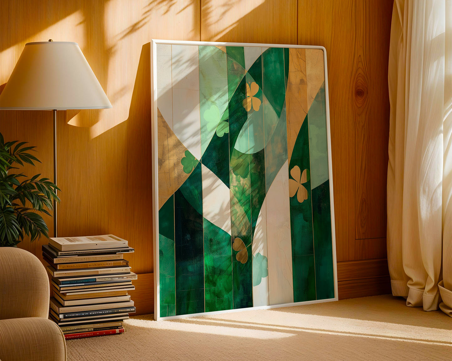Abstract St. Patricks Day Celebration(Printable+Physical)