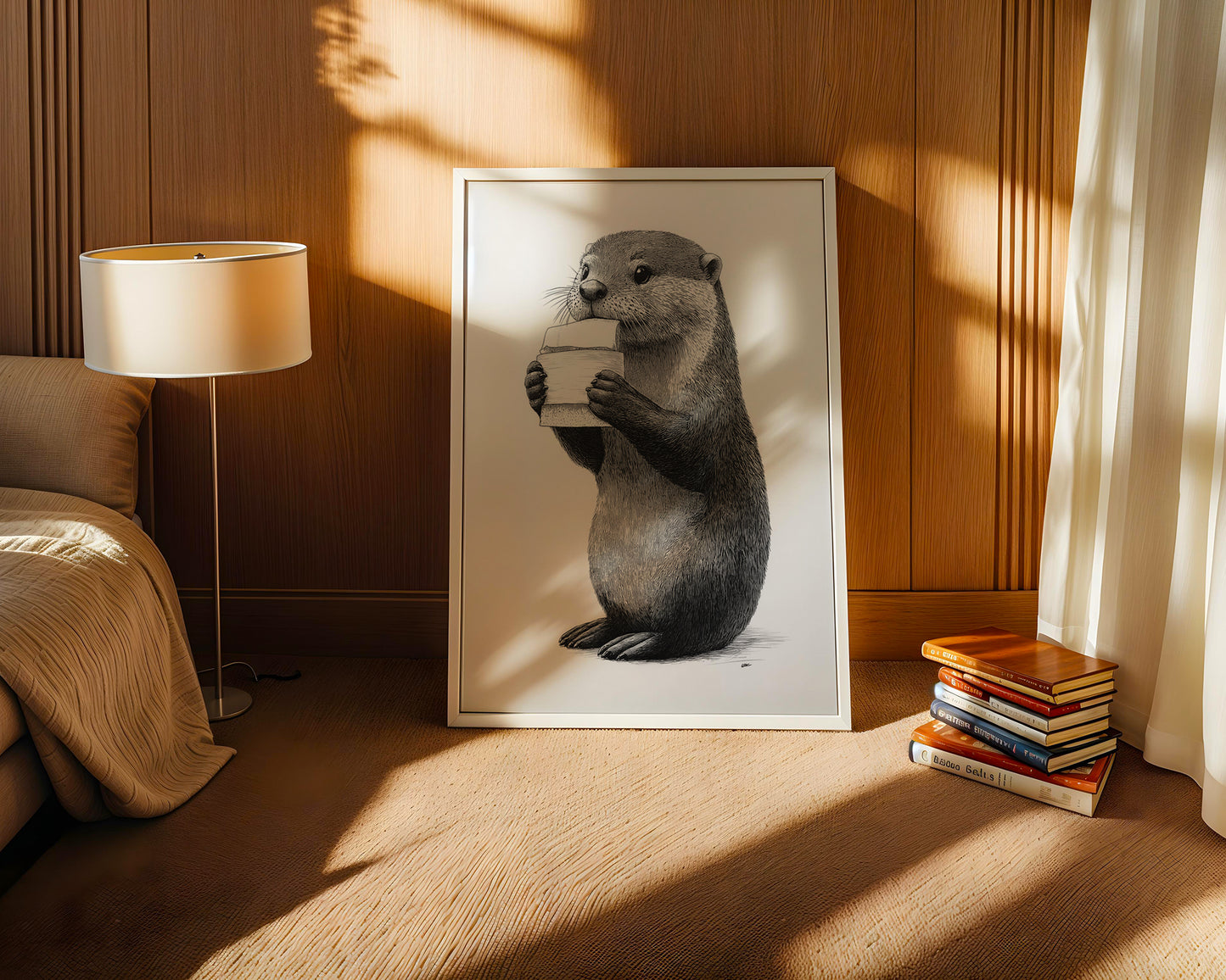 Otter Poster Animal Bathroom(Printable+Physical)