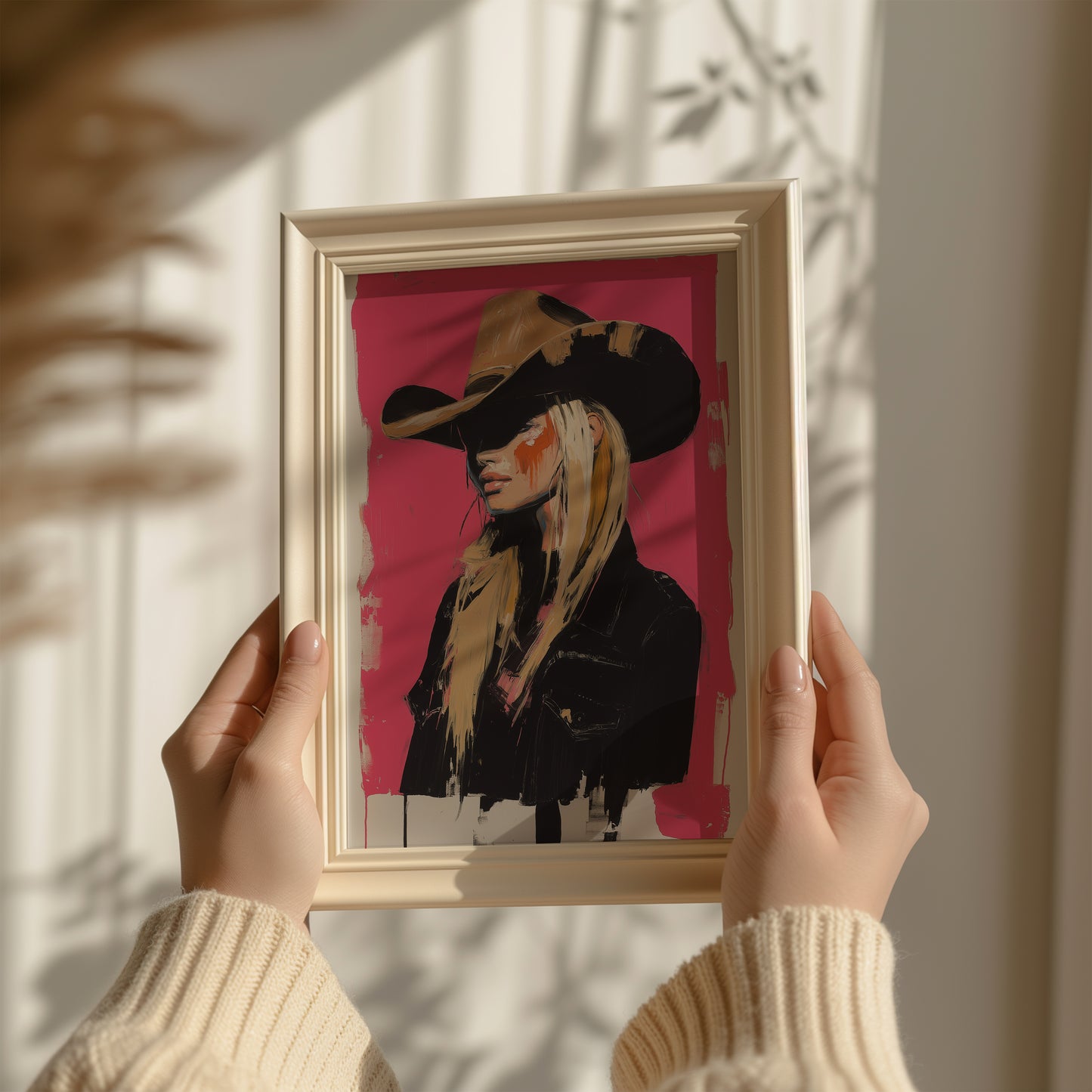 Cowgirl Painting Art Print Wall Art(Printable+Physical)