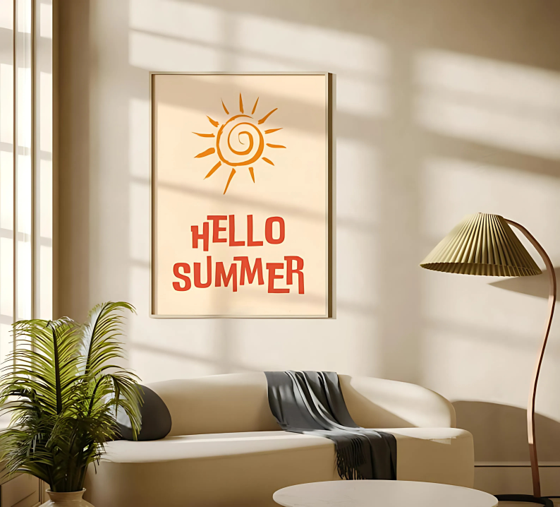 Hello Summer Printable wall art(Printable+Physical)