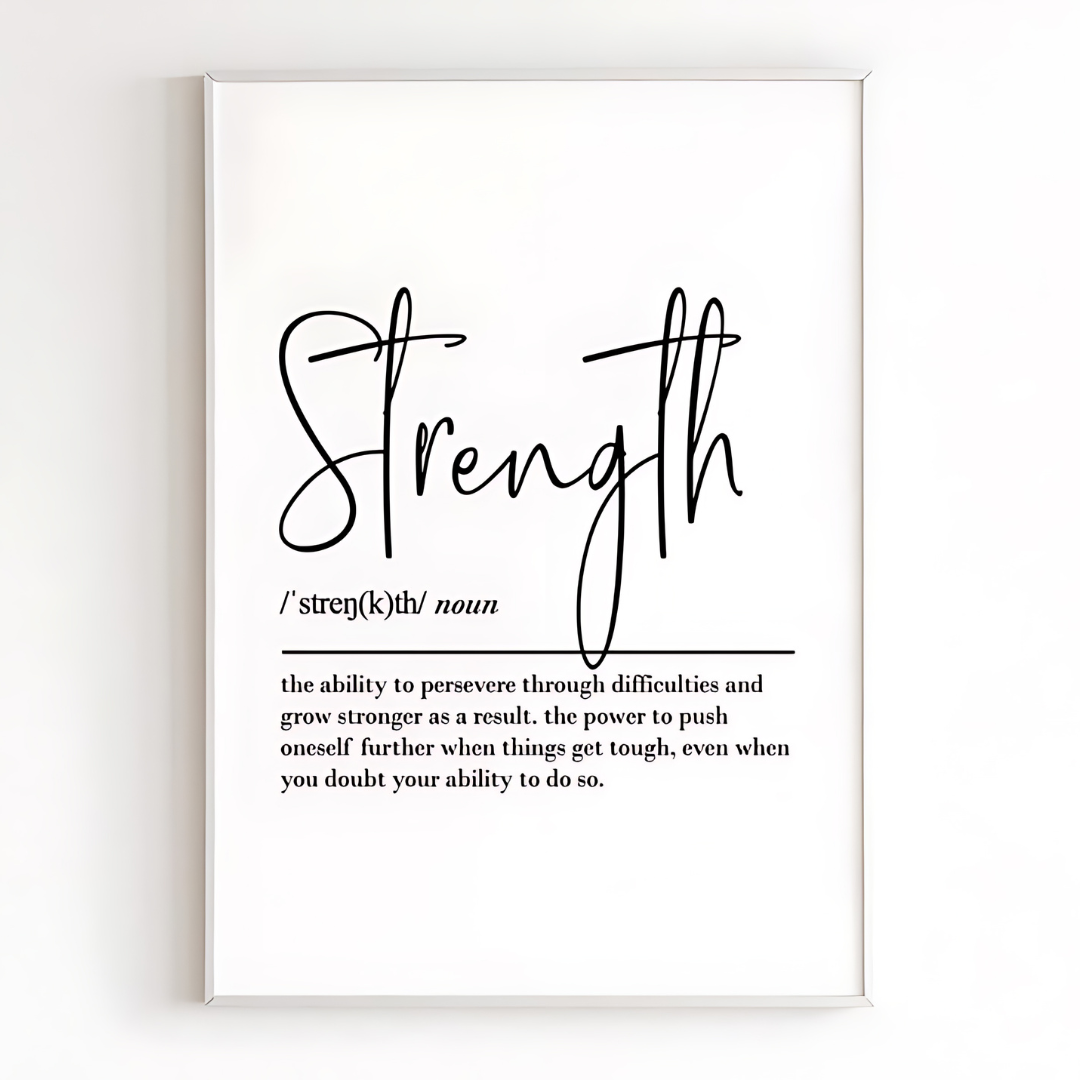 Strength definition printable wall art(Printable+Physical)