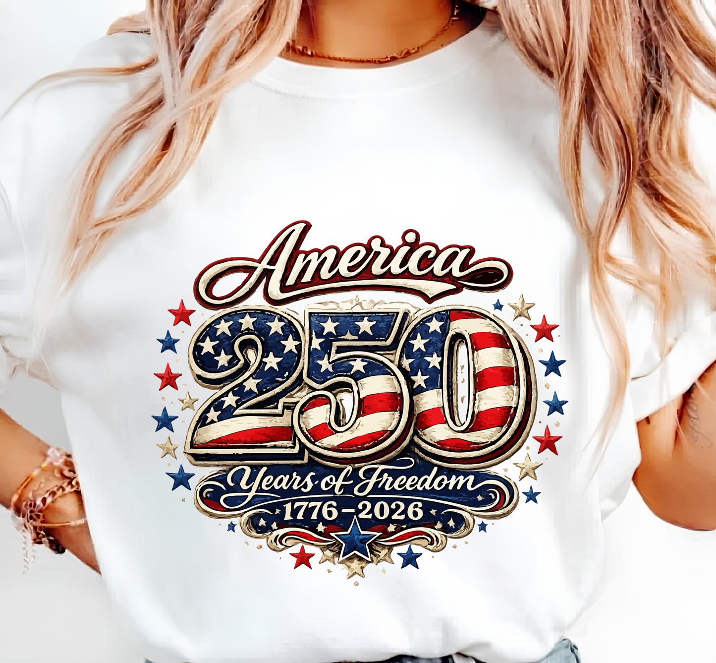 Celebrate a monumental america 250 Years of Freedom Semiquincentennial Graphic T-Shirt (physical)