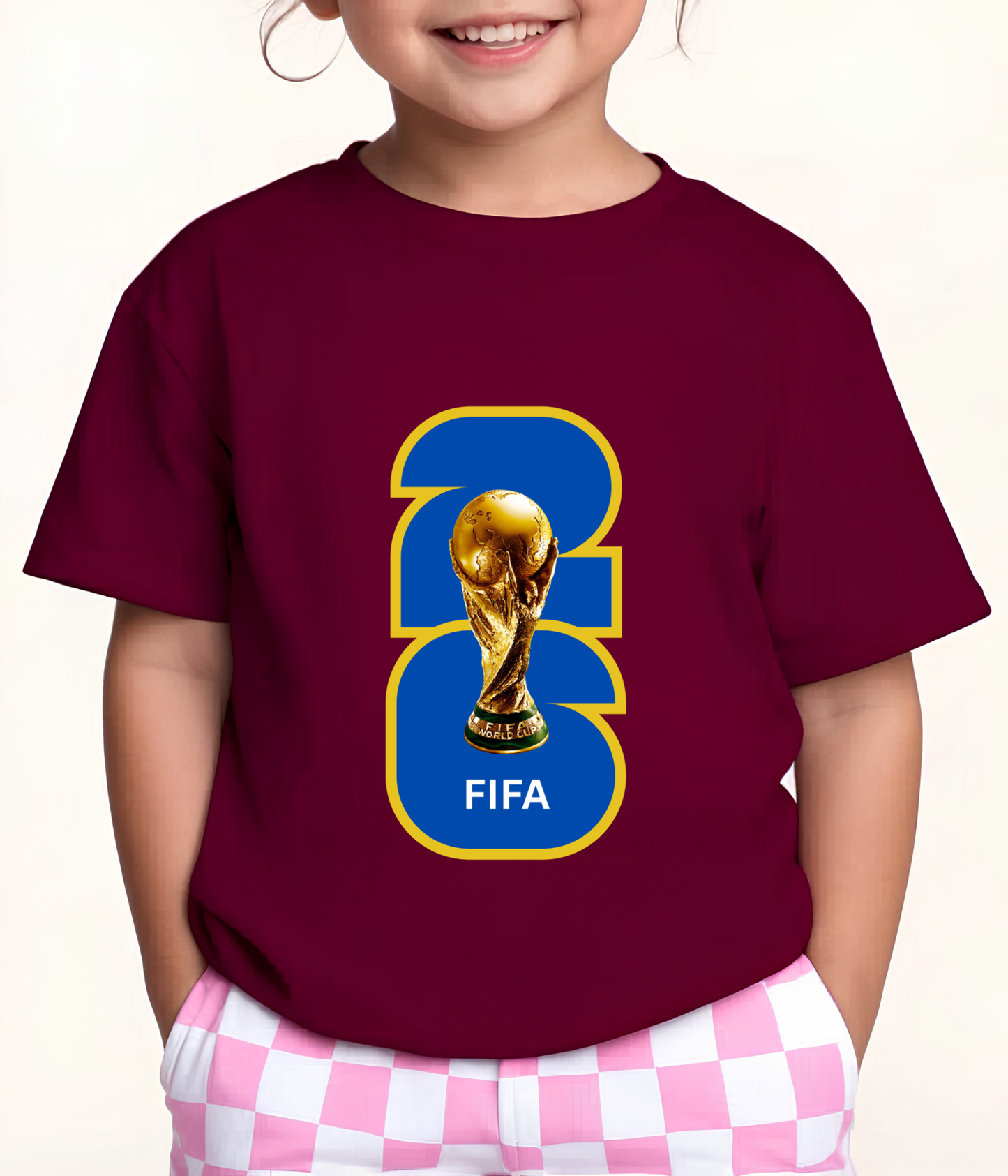 FIFA World Cup 2026 Trophy Bold Number Graphic T-Shirt (physical)