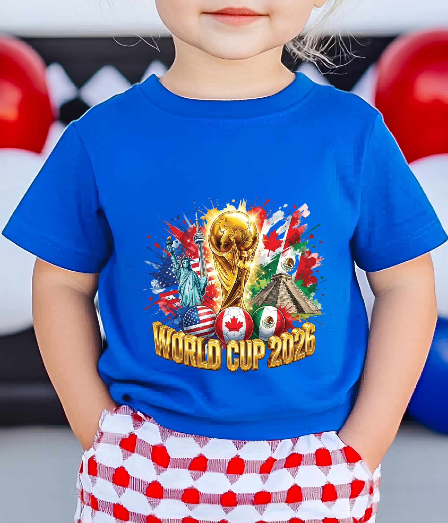World Cup 2026 Host Landmarks and Flags Watercolor Splatter Sweatshirt (physical)