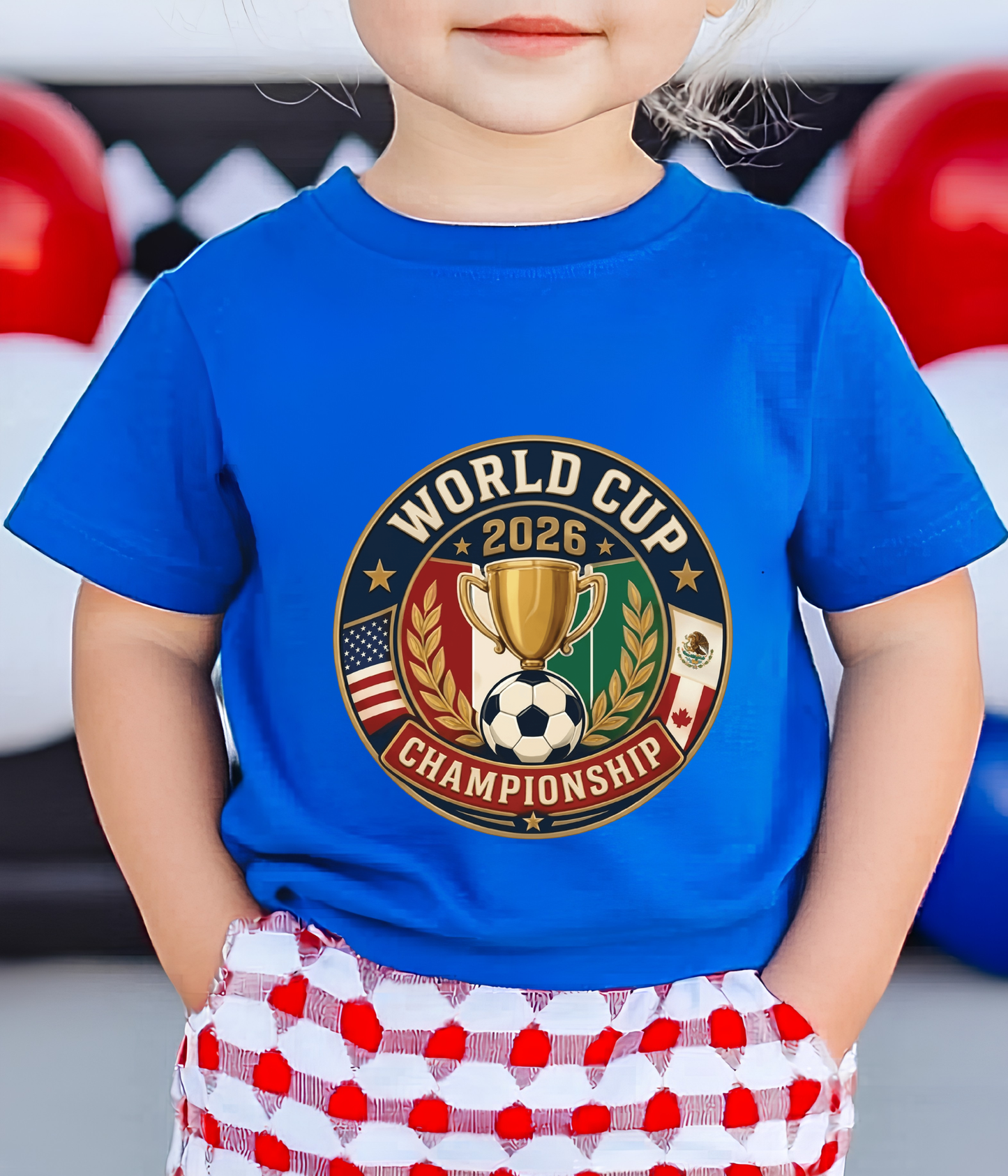 World Cup 2026 Championship Trophy Emblem Graphic T-Shirt (physical)