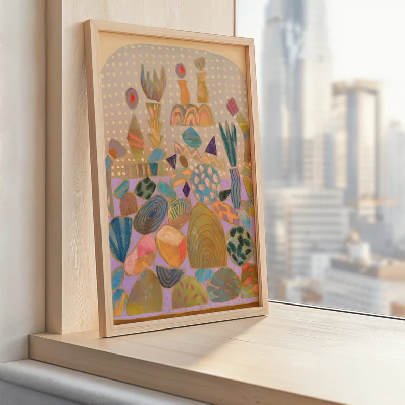 Midcentury Modern Colorful Wall Art(Printable+Physical)