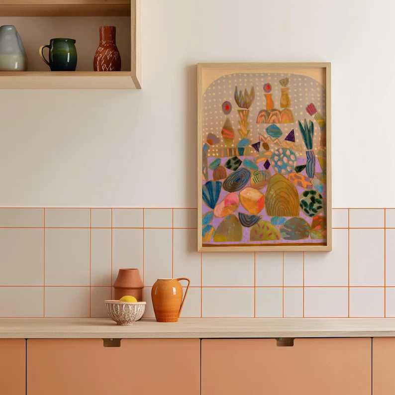 Midcentury Modern Colorful Wall Art(Printable+Physical)