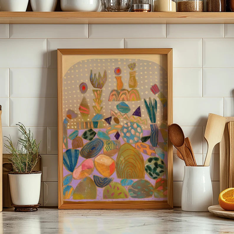 Midcentury Modern Colorful Wall Art(Printable+Physical)