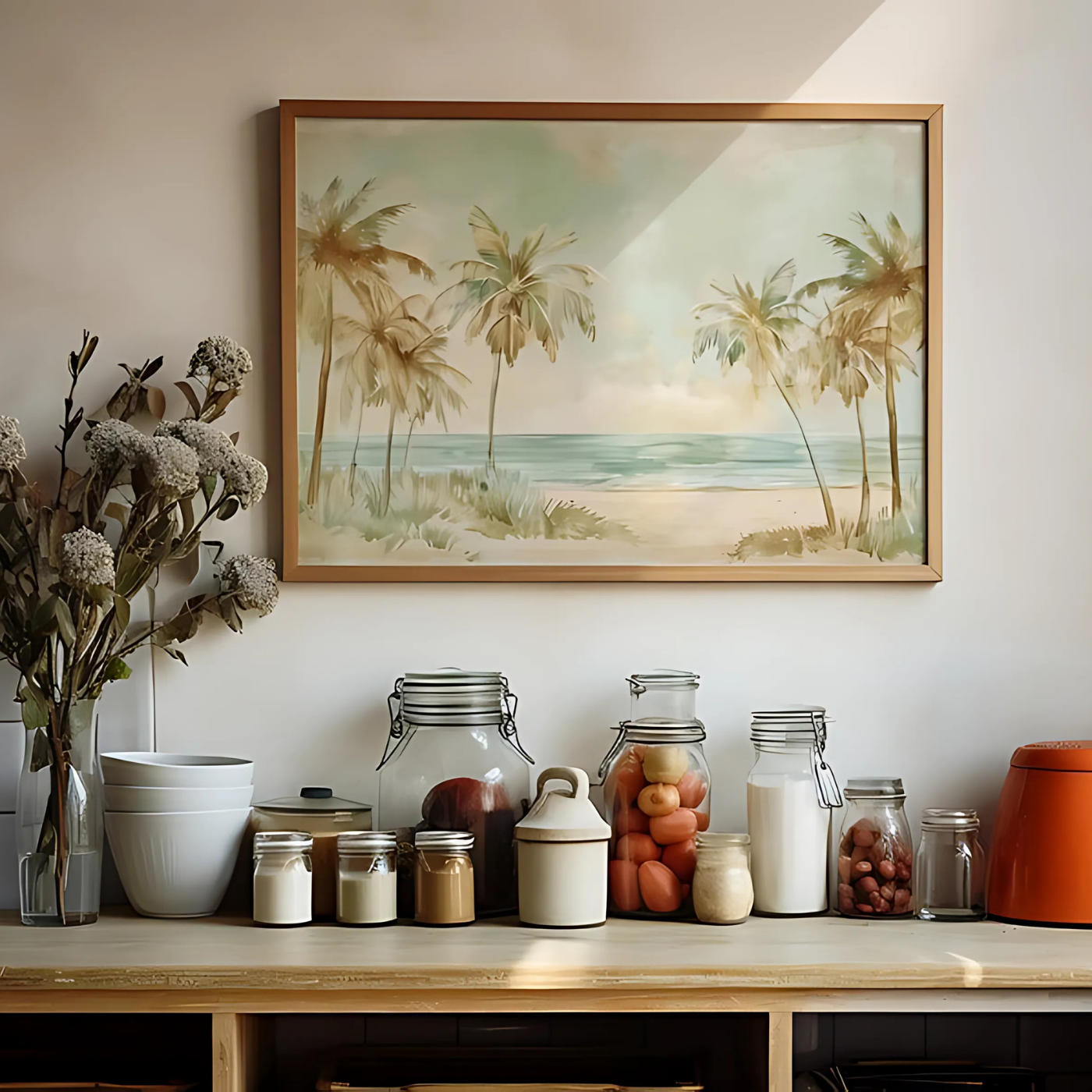 Neutral Palm Trees Digital Print(Printable+Physical)