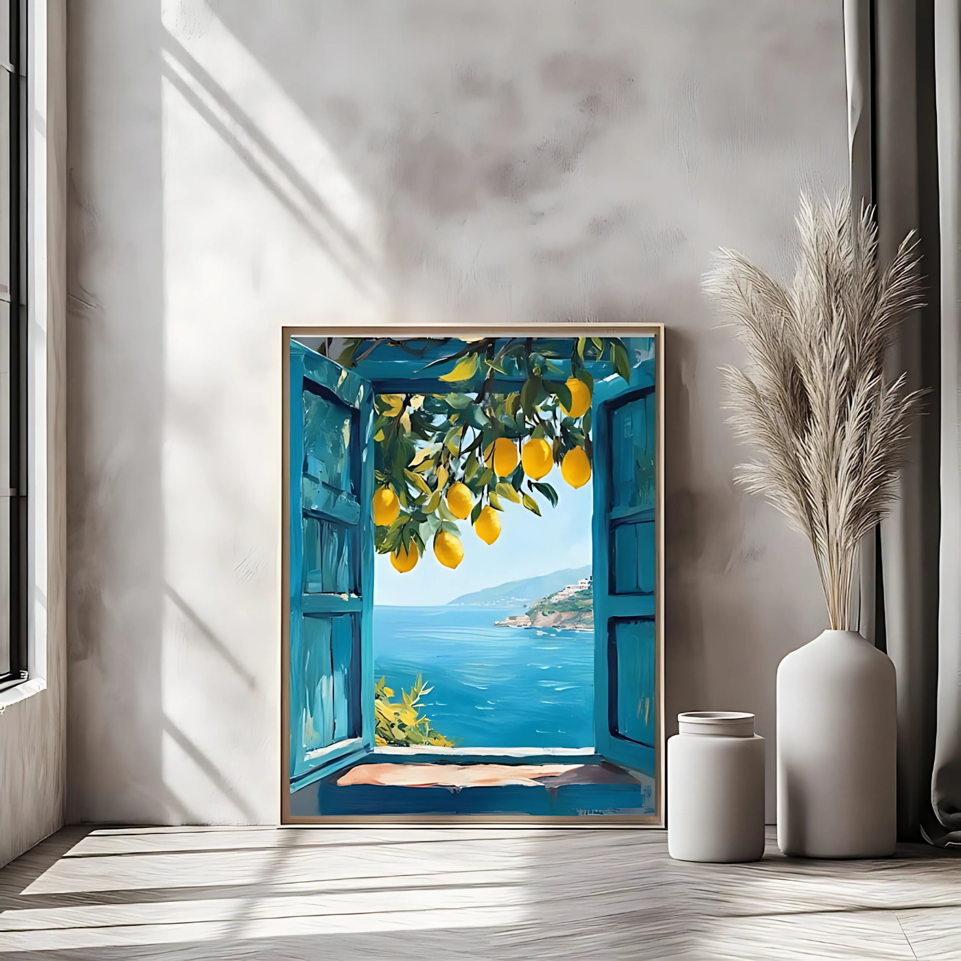 Mediterranean Window View Printable Art(Printable+Physical)