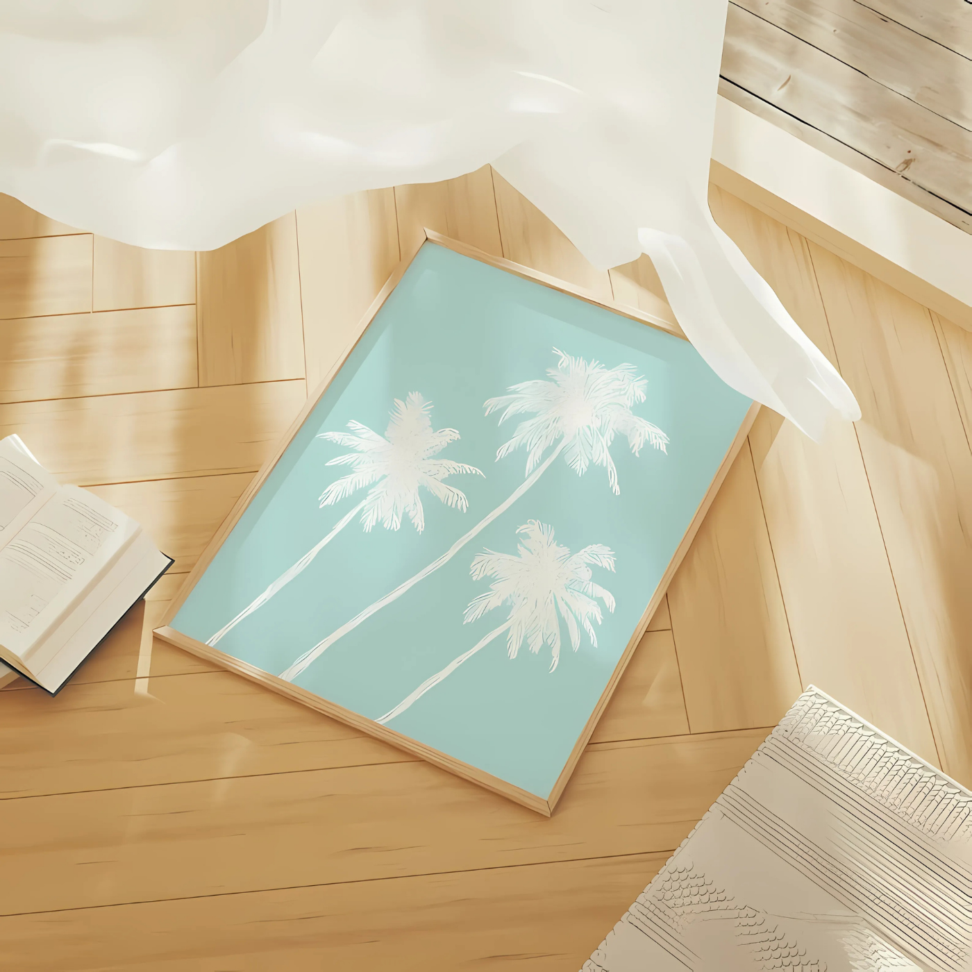Palm Trees Sketch Print Wall Art(Printable+Physical)