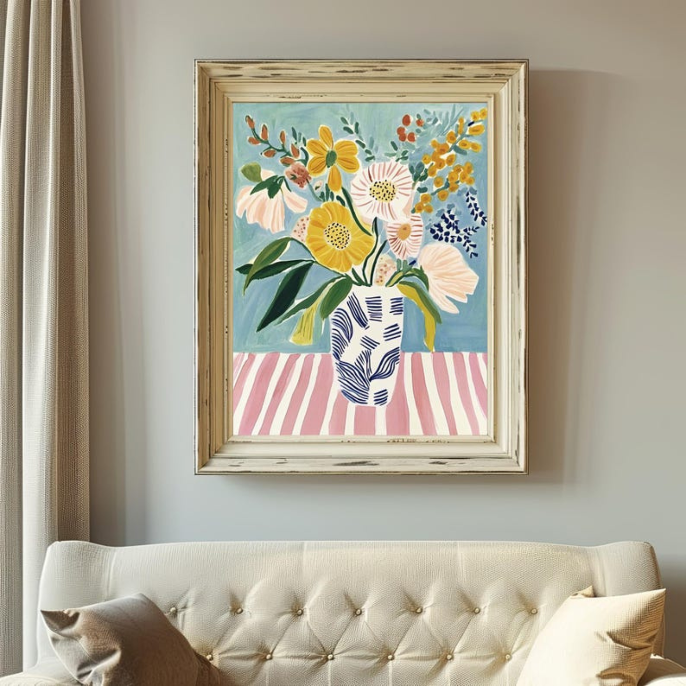 Modern Floral Botanical Wall Art(Printable+Physical)