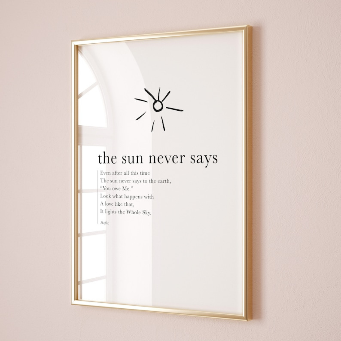 Hafiz print Minimalist Wall Art(Printable+Physical)