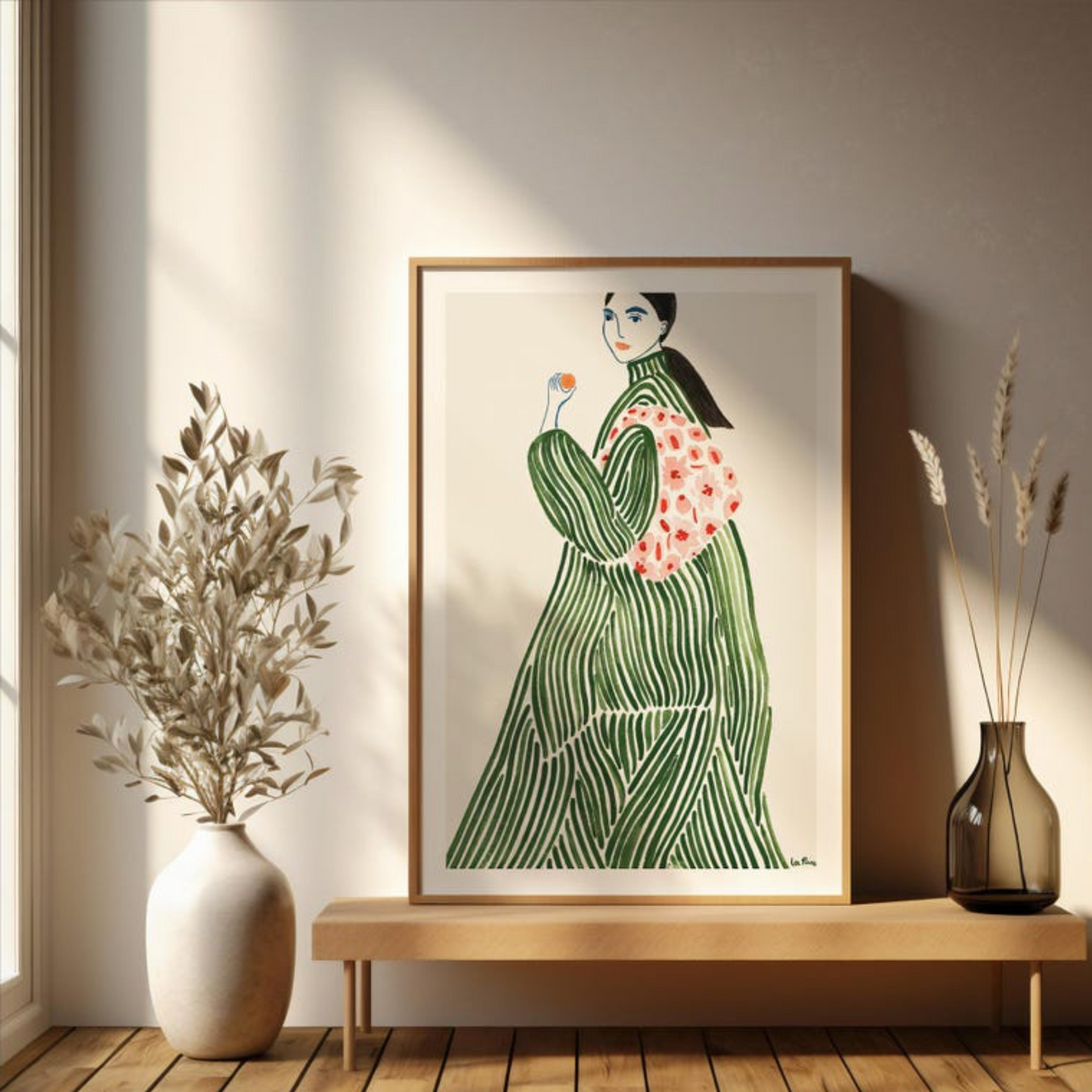 La Poire Green Coat Wall Art(Printable+Physical)
