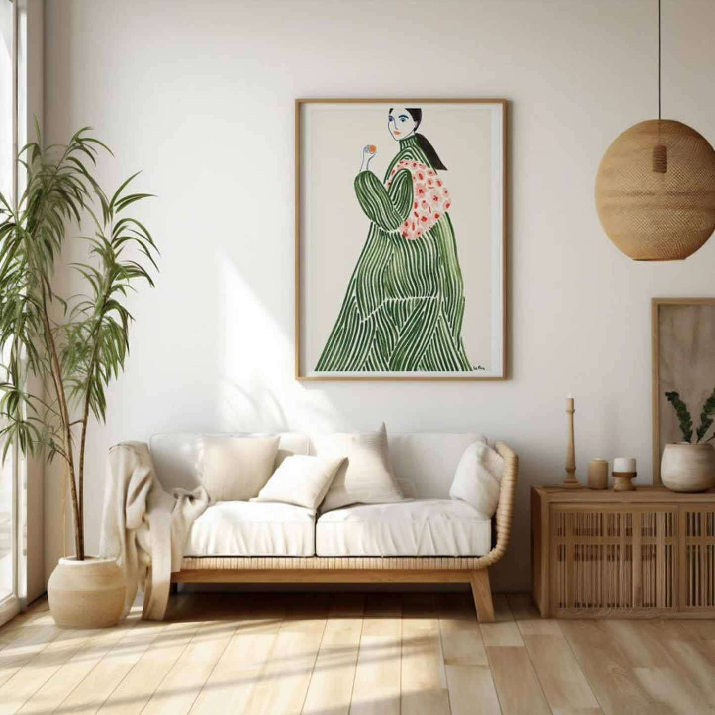 La Poire Green Coat Wall Art(Printable+Physical)