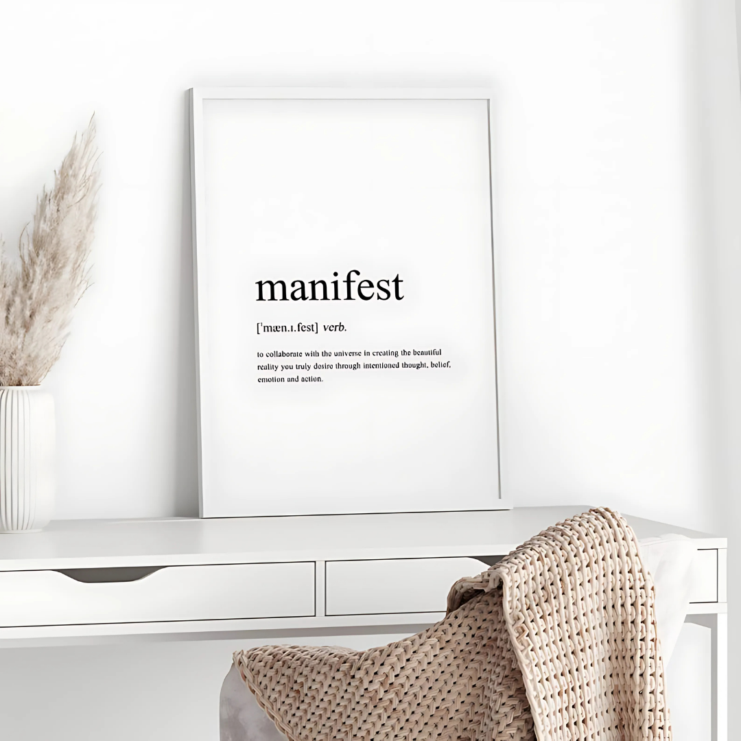 Manifest Definition Inspirational Wall Art (Printable+Physical)