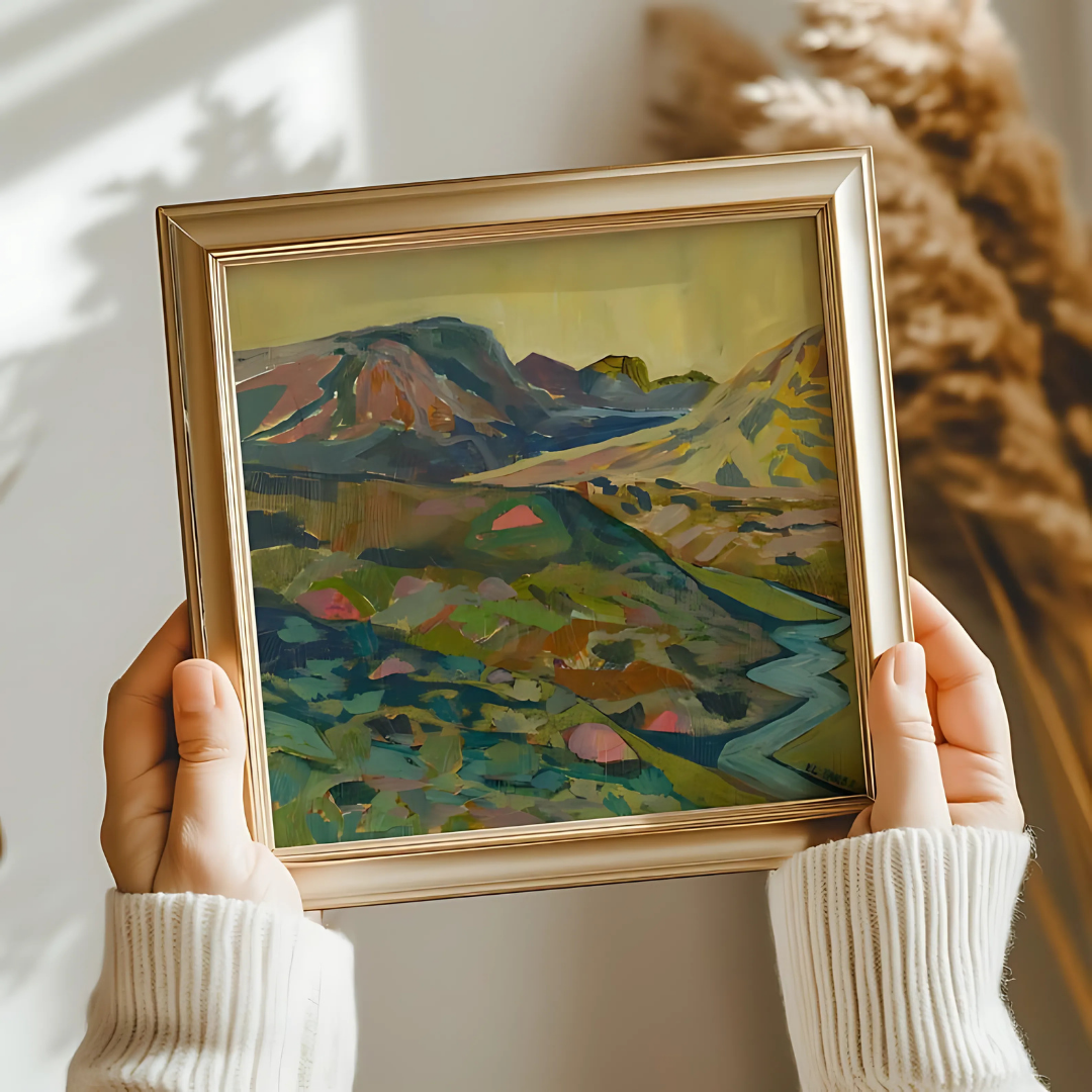 Midcentury Modern Western Landscape Print(Printable+Physical)